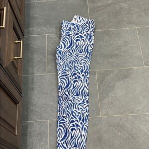 Blue and White Patterned Pants